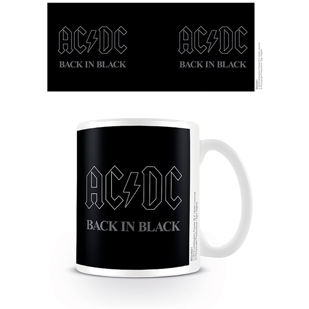 AC/DC (Back In Black) 11oz/315ml White Ceramic Mug