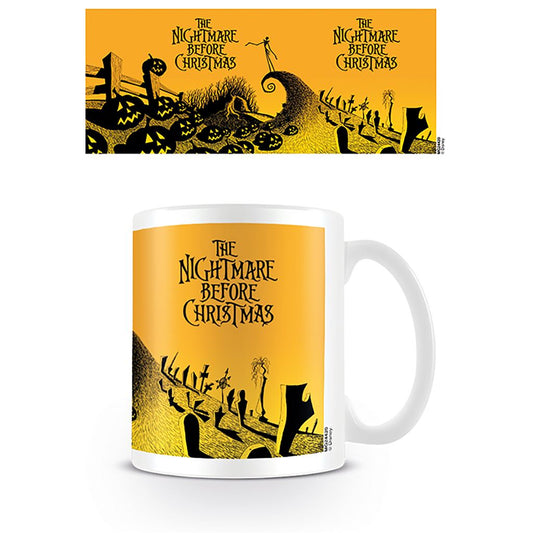 The Nightmare Before Christmas (Graveyard Scene) 11oz/315ml White Ceramic Mug