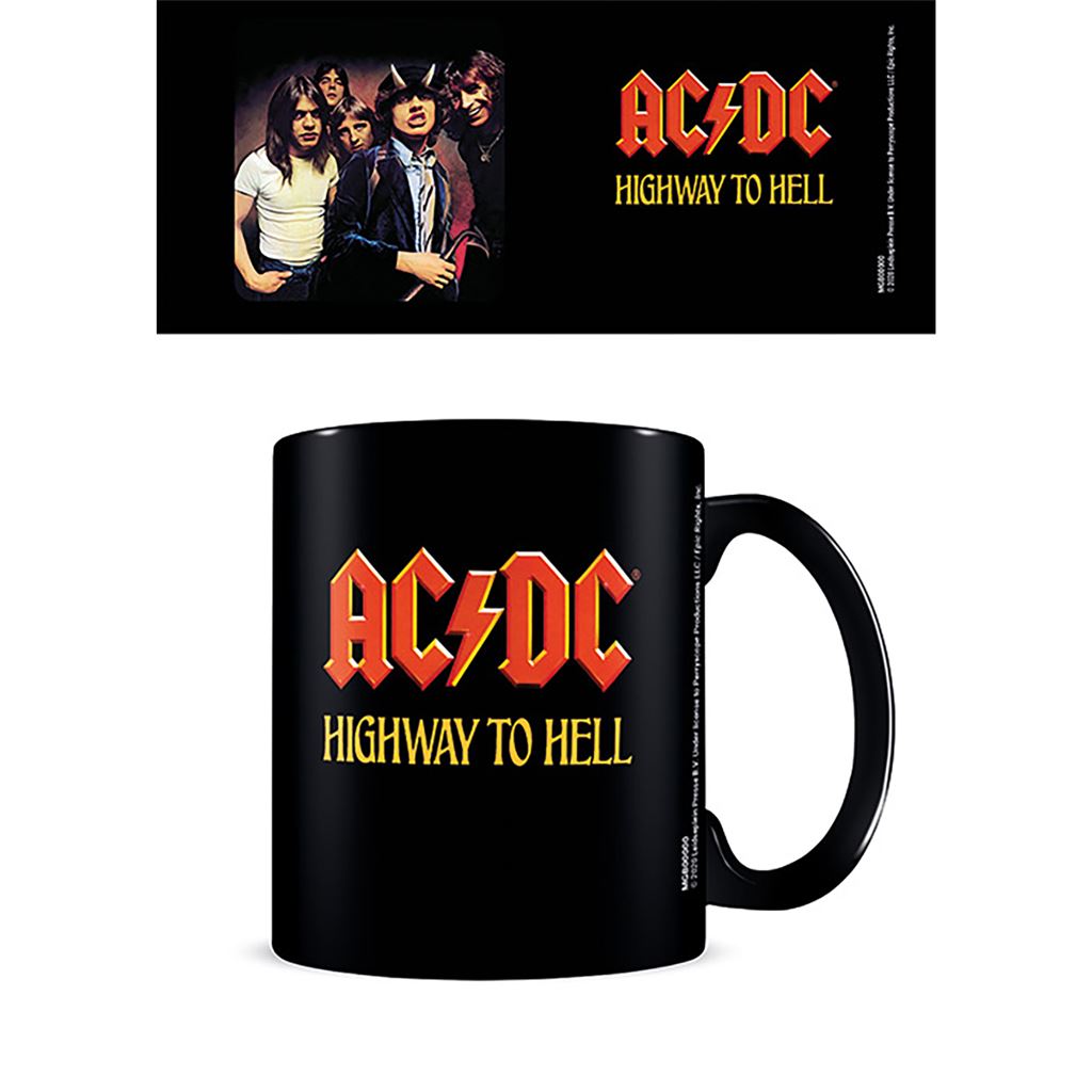 AC/DC (Highway To Hell) 11oz/315ml Black Ceramic Mug
