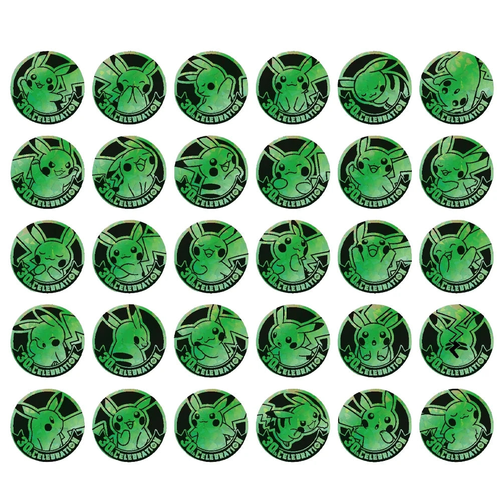 Pokemon TCG Chinese 30th Anniversary Celebration Coin Set (Includes 3 Booster Packs)