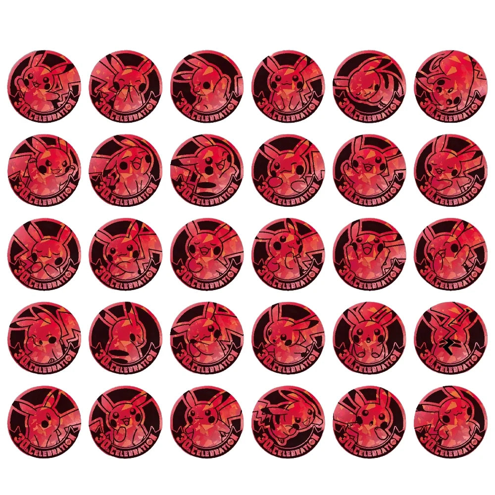 Pokemon TCG Chinese 30th Anniversary Celebration Coin Set (Includes 3 Booster Packs)