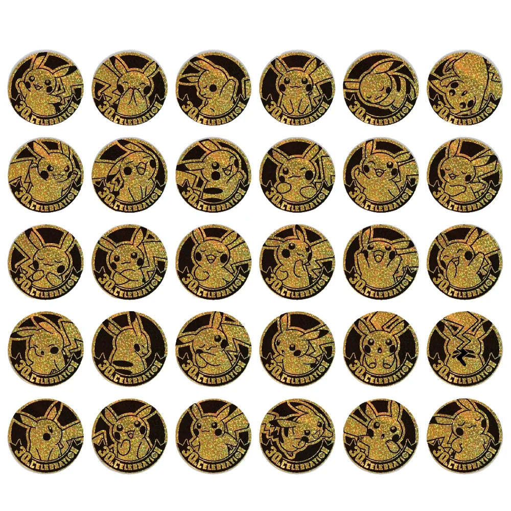 Pokemon TCG Chinese 30th Anniversary Celebration Coin Set (Includes 3 Booster Packs)