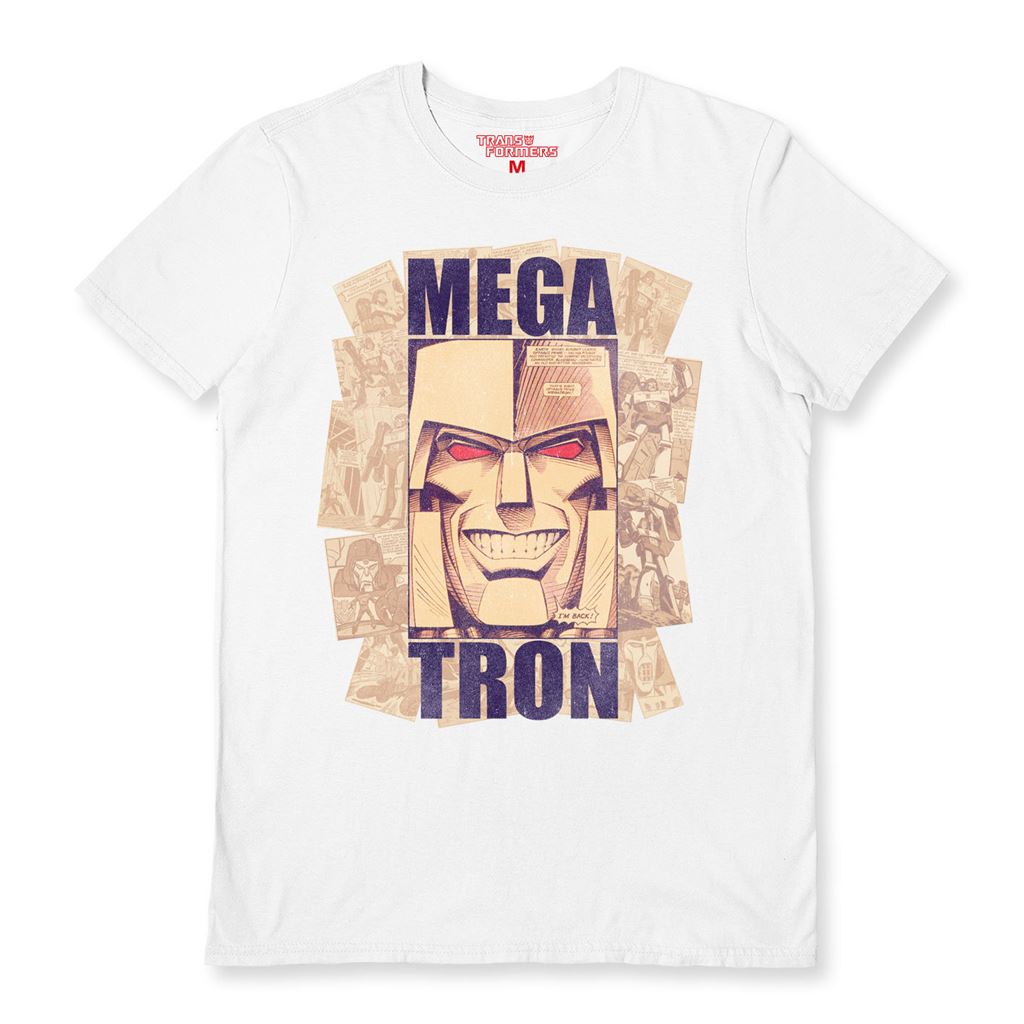 Transformers (Megatron) White Unisex Short Sleeve T-Shirt