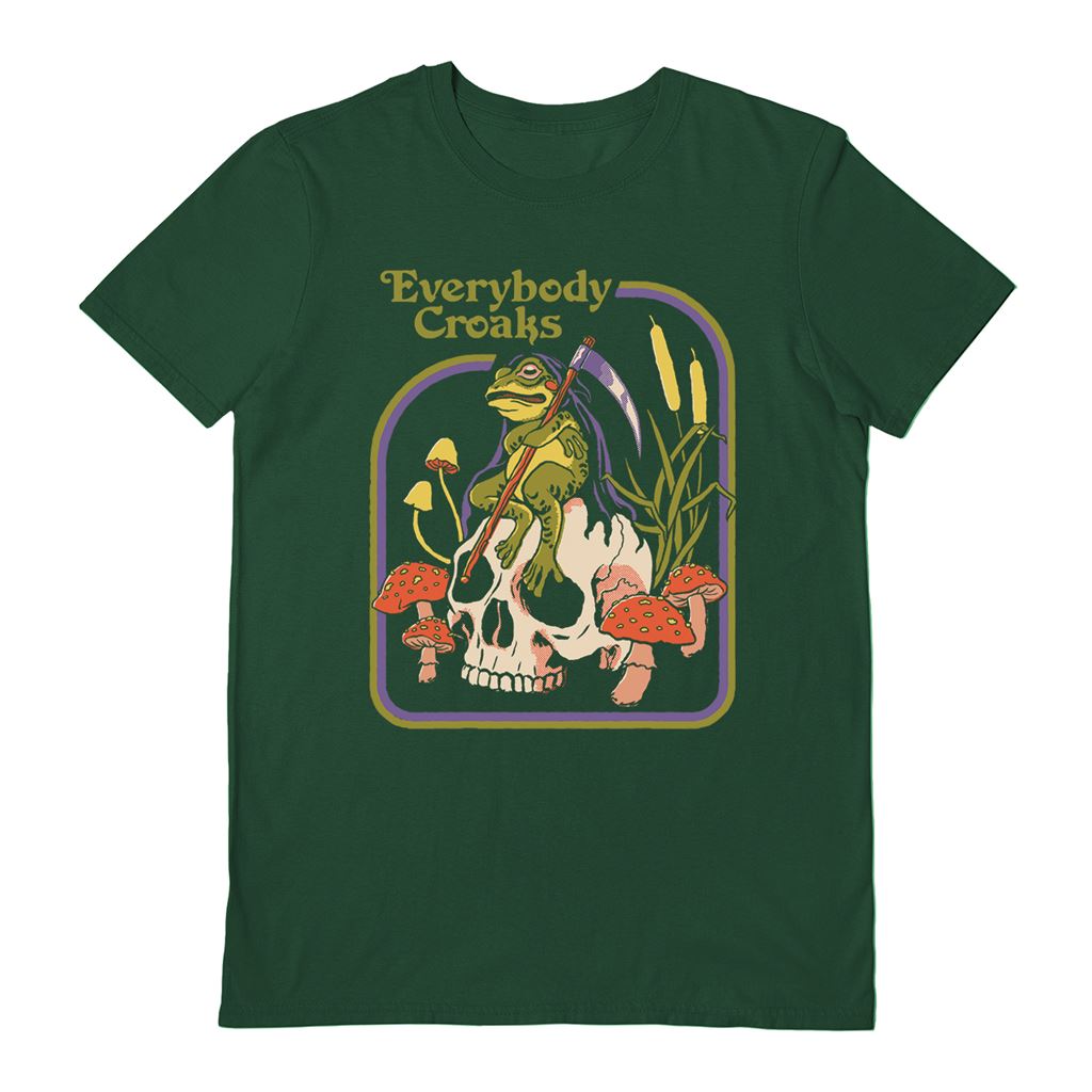 Steven Rhodes (Everybody Croaks) Dark Green Unisex Short Sleeve T-Shirt