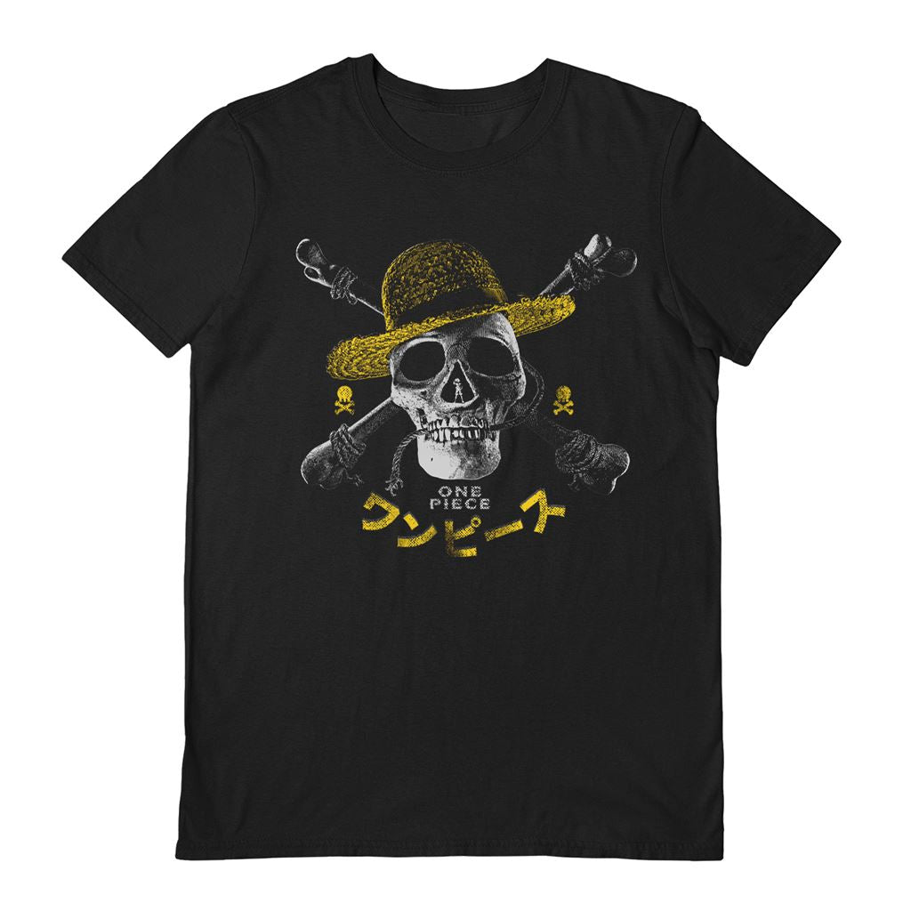 One Piece Live Action (Skull Hat) Black Unisex Short Sleeve T-Shirt