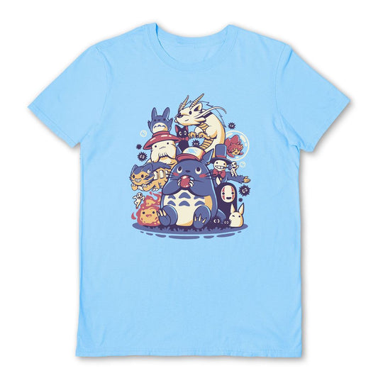Ilustrata (Creatures Spirits And Friends) Light Blue Unisex Short Sleeve T-Shirt