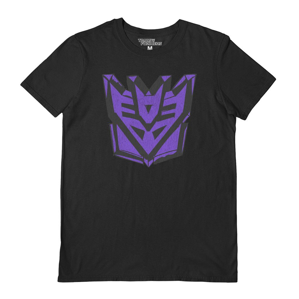 Transformers (Decepticons Distressed Logo) Black Unisex Short Sleeve T-Shirt