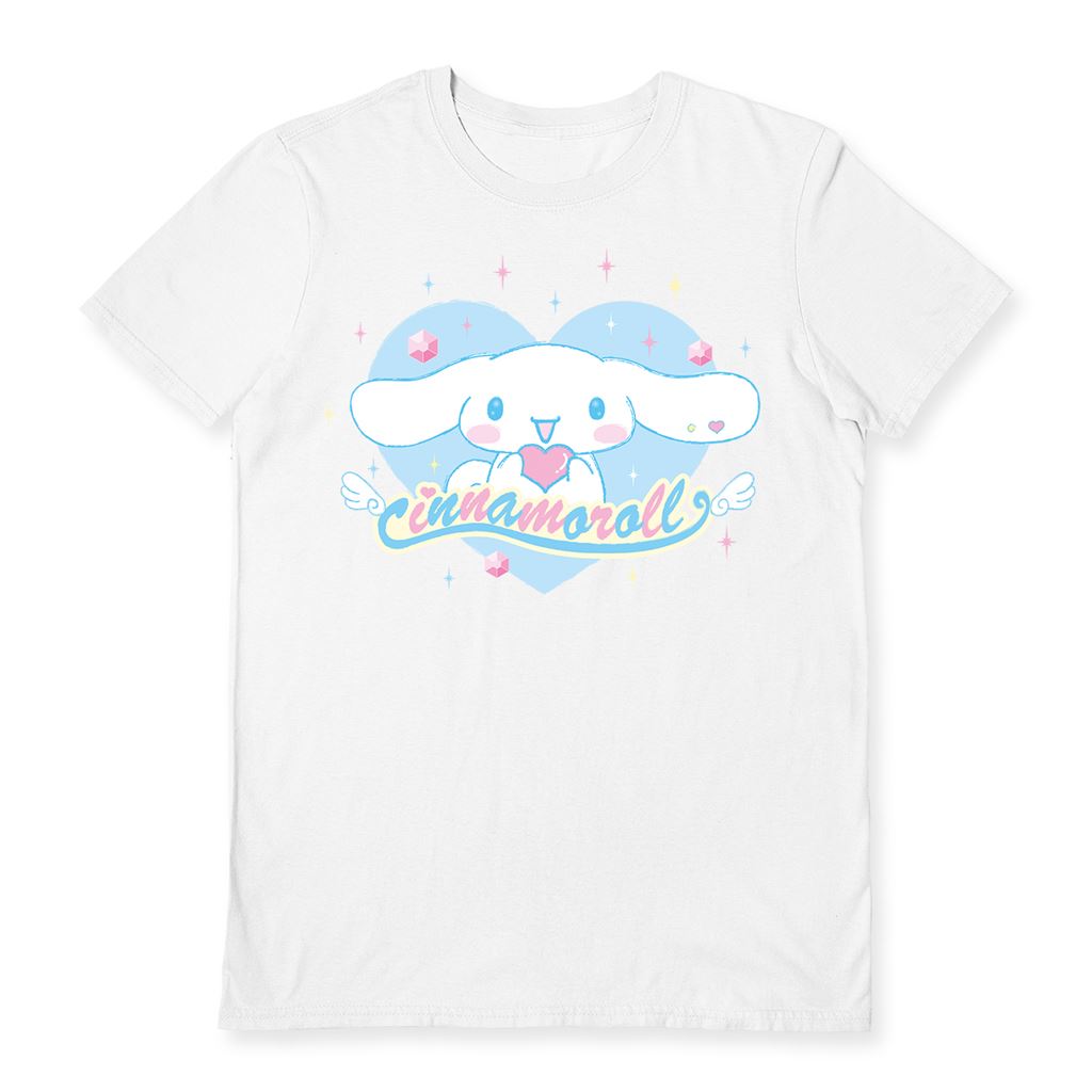Cinnamoroll (Heart) White Unisex Short Sleeve T-Shirt