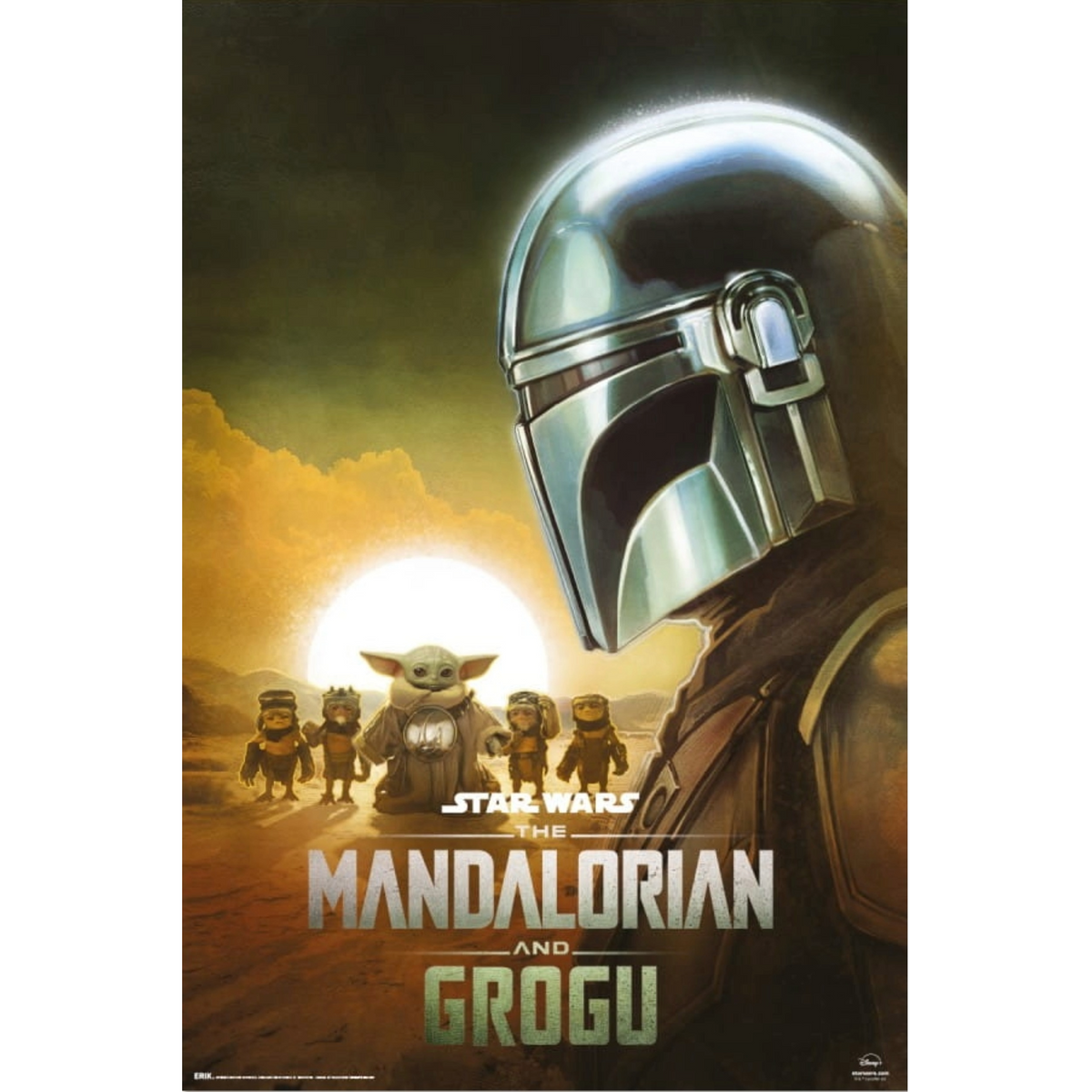 Erik Star Wars The Mandalorian & Grogu Din Djarin 61 x 91.5cm Maxi