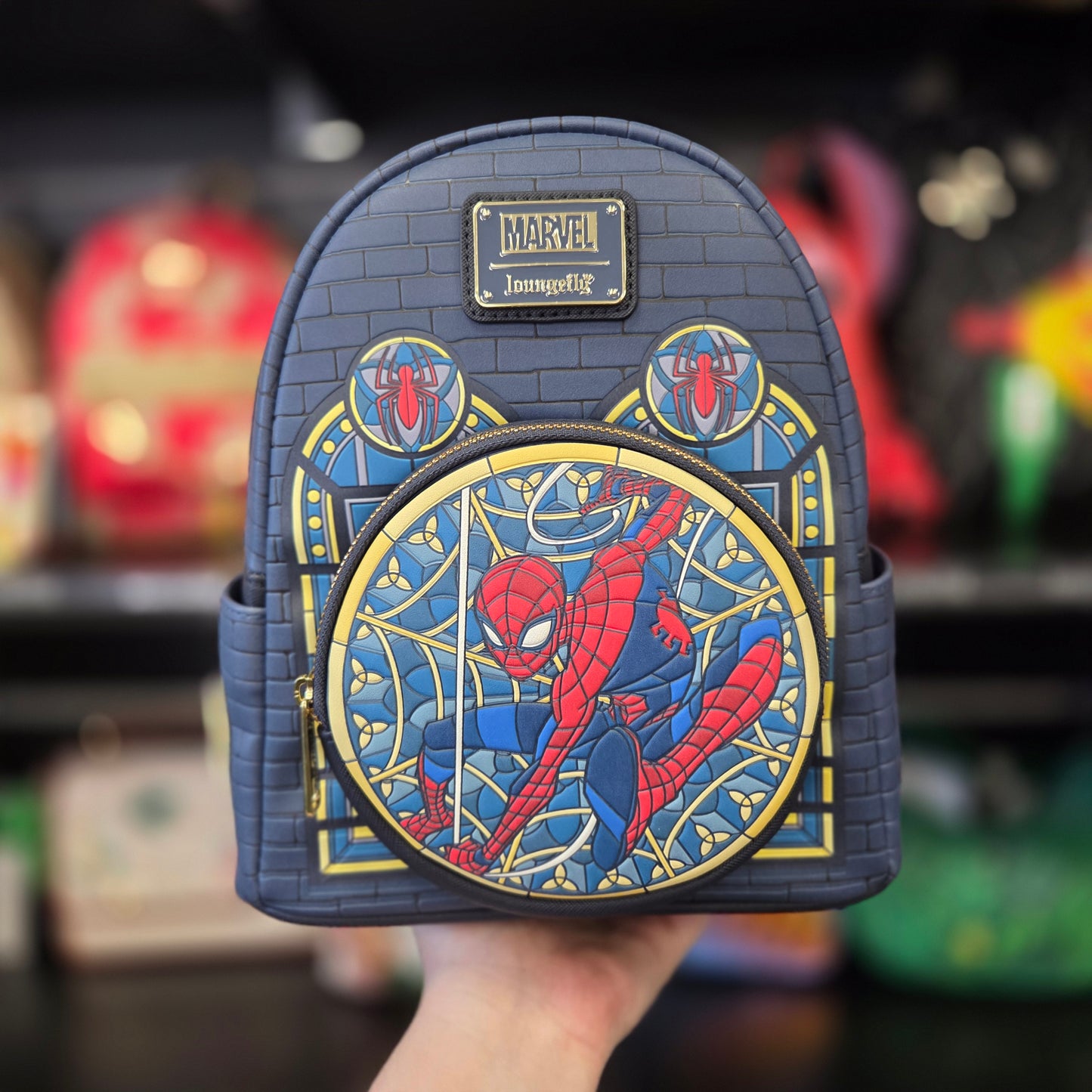 LF Spider-Man Stained Glass Web Brick Mini Backpack Exclusive