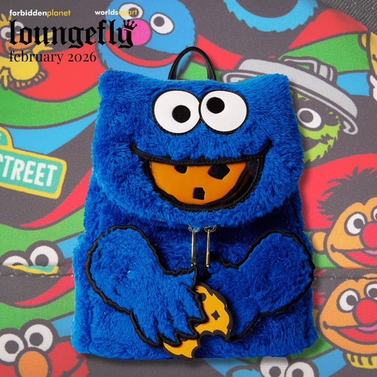 LF SESAME STREET COOKIE MONSTER PLUSH MINI BACKPACK