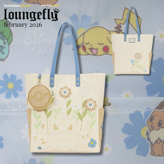 LF POKEMON FLORAL TOTE BAG WITH COIN BAG
