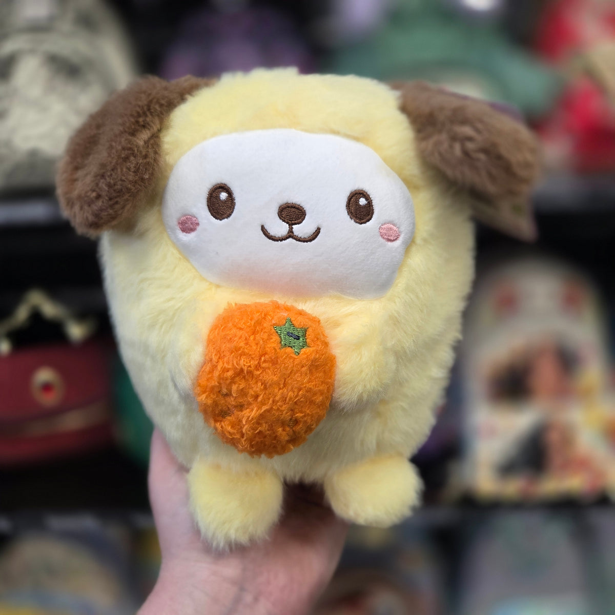 Cute Kawaii Plush With Fluffy Body & Fruit Dog 18cm Plush