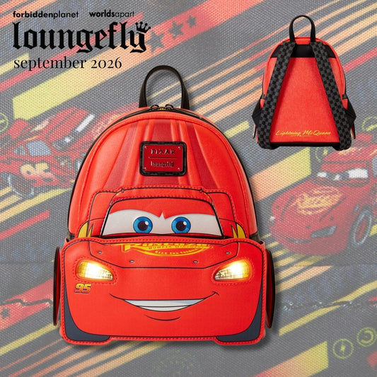 LF DISNEY PIXAR CARS 20TH ANNIVERSARY LIGHTNING MCQUEEN METALLIC LIGHT-UP MINI BACKPACK