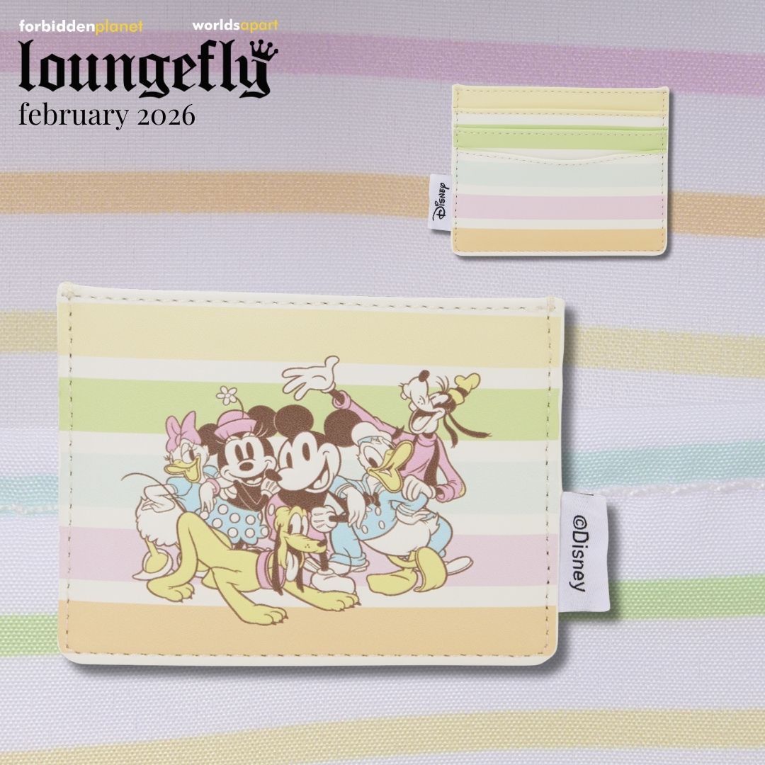 DISNEY MICKEY AND FRIENDS RAINBOW STRIPES LF CARD HOLDER
