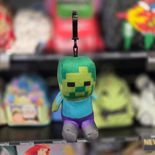 Minecraft Character Clip On Zombie Steve 13cm Plush