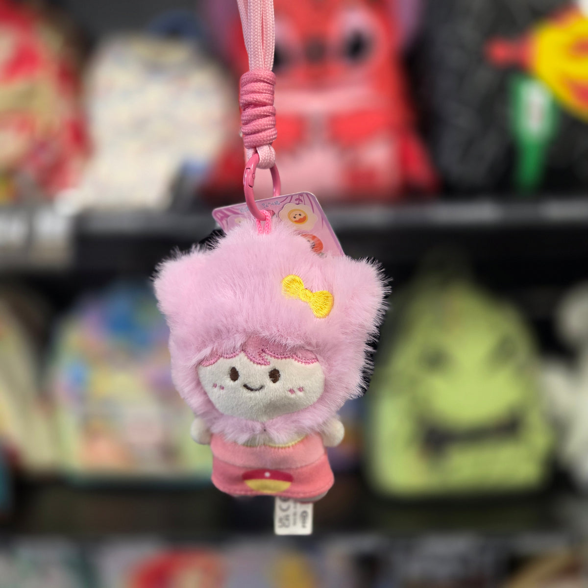 Kawaii Doll Bag Clip On With Rope Strap Pink 15cm Plush