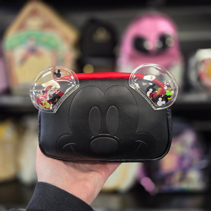 DISNEY MICKEY MOUSE DEBOSS HEAD CONFETTI COSPLAY COSMETIC BAG
