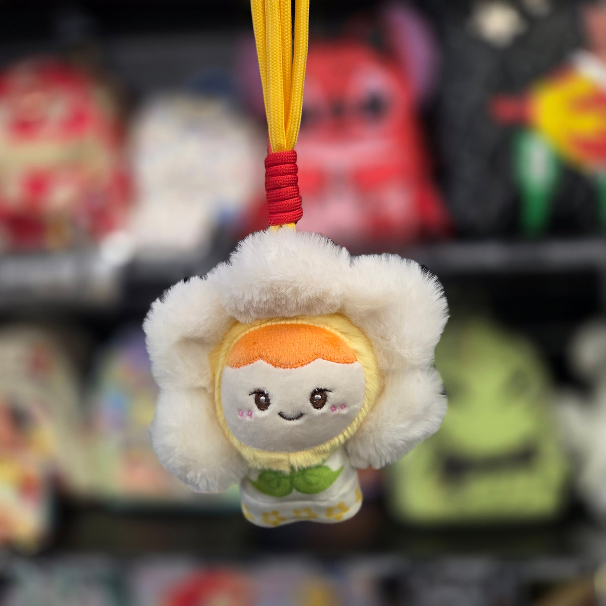 Kawaii Doll Bag Clip On With Rope Strap White 15cm Plush