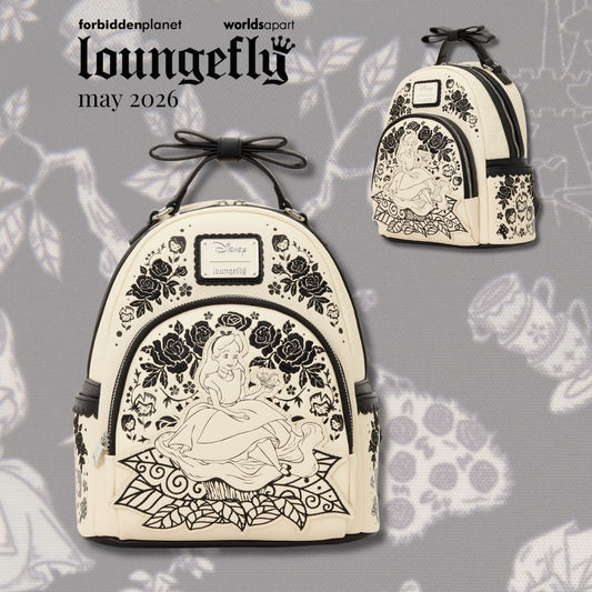 DISNEY ALICE IN WONDERLAND EMBROIDERED FLORAL MINI BACKPACK