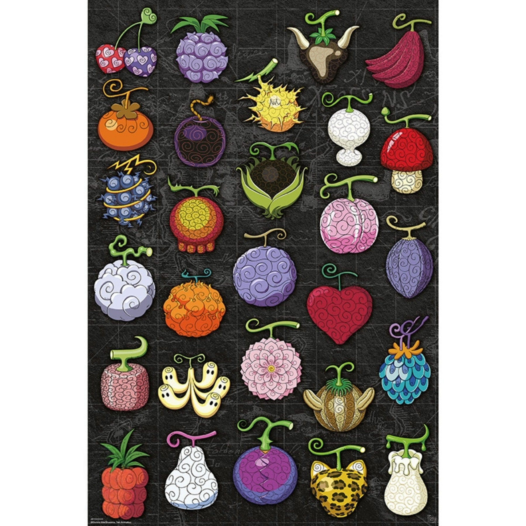 One Piece Devil Fruits 61 x 91.5cm Maxi Poster – Forbidden Planet ...