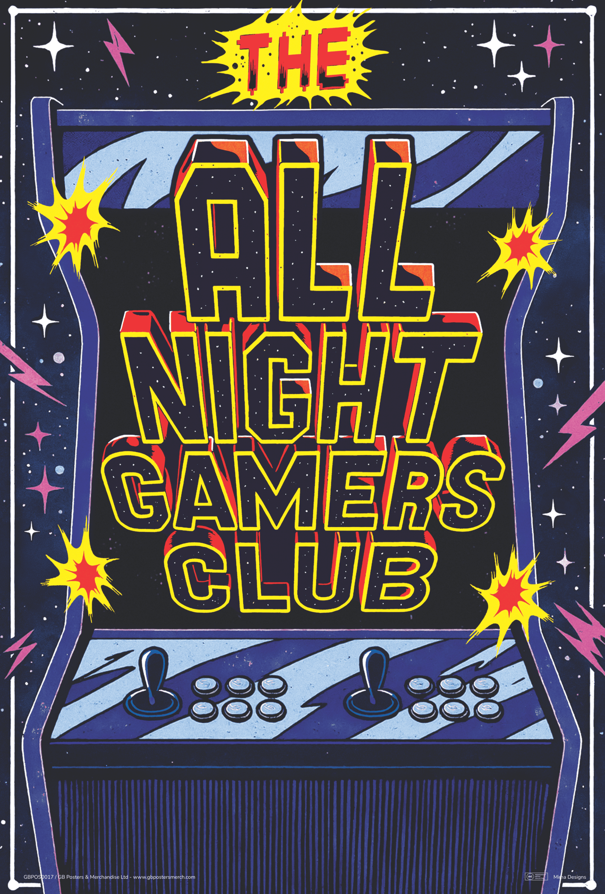 GB Posters The All Night Gamers Club 61 x 91.5cm Maxi Poster